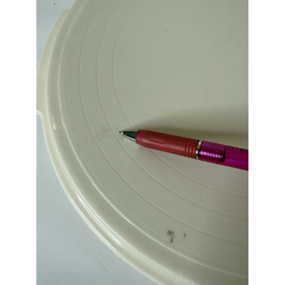 Vintage RUBBERMAID Almond Sheer Cake Keeper Carrier SERVIN SAVER Container #0035